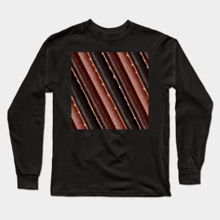 Brown Imitation leather, natural and ecological leather print #15 Long Sleeve T-Shirt